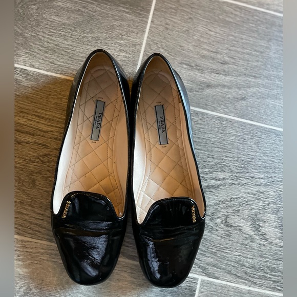 PRADA Milano Black Leather Women’s Slip On Loafers,good Condition, Size 38.5 - Picture 4 of 10